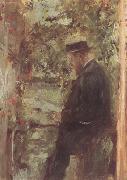 Wilhelm Leibl The Veterinarian Dr Reindl in the Arbor (nn02) oil painting picture wholesale